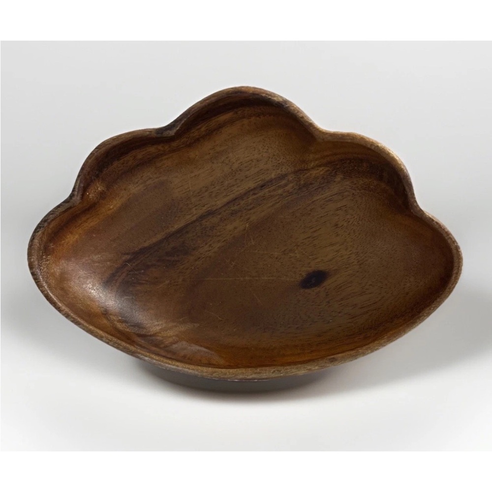 Vintage Mid-century Wooden Carved Bowl